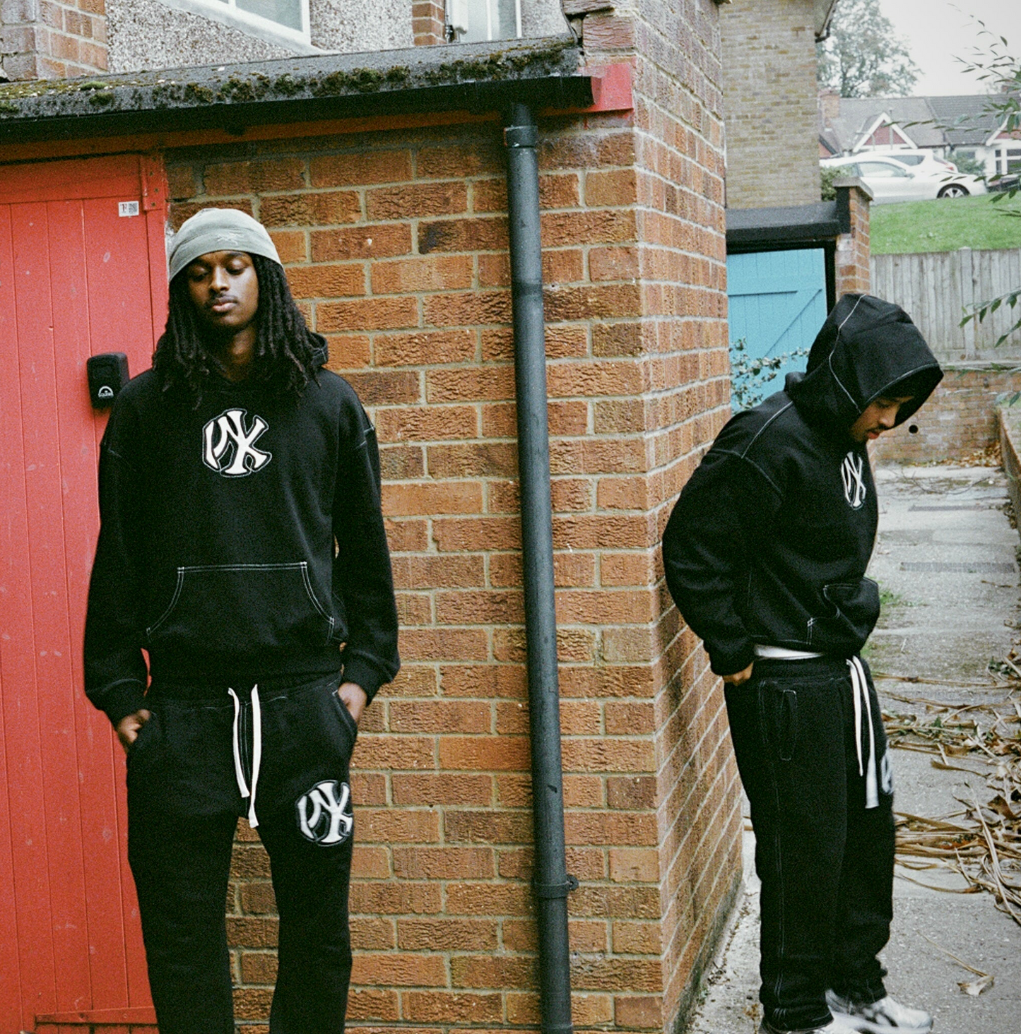 stitched tracksuit (blk)